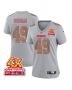 Matt Bushman 49 Kansas City Chiefs Super Bowl LVIII Champions 4X Atmosphere Fashion Game Women Jersey – Gray