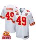 Matt Bushman 49 Kansas City Chiefs Super Bowl LVIII Champions 4X Game Men Jersey – White
