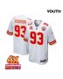 Matt Dickerson 93 Kansas City Chiefs Super Bowl LVIII Champions 4X Game YOUTH Jersey – White
