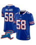 Matt Milano 58 Buffalo Bills New York Patch Game Men Jersey – Royal