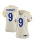 Matthew Stafford 9 Los Angeles Rams Women’s Game Jersey – Bone