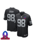 Maxx Crosby 98 Las Vegas Raiders 2025 Pro Bowl Patch Game Men Jersey – Black