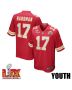 Mecole Hardman #17 Kansas City Chiefs Super Bowl LIX YOUTH Jersey – Red
