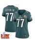 Mekhi Becton #77 Philadelphia Eagles Super Bowl LIX Women’s Jersey – Midnight Green