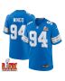 Mekhi Wingo #94 Detroit Lions Super Bowl LIX Jersey – Men’s – Blue