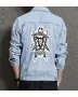 Jack Skellington Men's Denim Outerwear for Boyfriend - Contrast Stitching with School Wear - Gift Idea for College Start Teenagers
