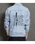 Men's Modern Denim Jacket - Gift for College Student on Minimalist Design - Social Events Style for Just Because - Millennials