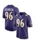 Men’s Baltimore Ravens Broderick Washington Purple Game Player Jersey