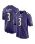 Men’s Baltimore Ravens Deonte Harty Purple Team Game Jersey