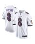 Men’s Baltimore Ravens Lamar Jackson White Game Jersey