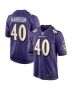 Men’s Baltimore Ravens Malik Harrison Purple Game Jersey