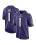 Men’s Baltimore Ravens Number 1 Dad Purple Game Jersey