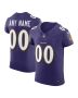 Men’s Baltimore Ravens Purple Vapor F.U.S.E. Elite Custom Jersey