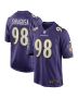 Men’s Baltimore Ravens Tony Siragusa Purple Game Retired Player Jersey