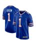 Men’s Buffalo Bills Number 1 Groom Royal Game Jersey