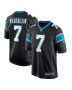Men’s Carolina Panthers Steve Beuerlein Black Retired Player Jersey