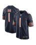 Men’s Chicago Bears Number 1 Dad Navy Game Jersey