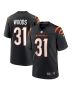 Men’s Cincinnati Bengals Ickey Woods Black Retired Player Game Jersey