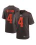 Men’s Cleveland Browns Deshaun Watson Brown Alternate Game Jersey