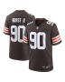 Men’s Cleveland Browns Maurice Hurst II Brown Team Game Jersey