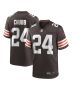 Men’s Cleveland Browns Nick Chubb Brown Game Jersey