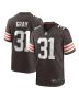 Men’s Cleveland Browns Vincent Gray Brown Team Game Jersey