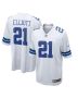 Men’s Dallas Cowboys Ezekiel Elliott White Team Game Jersey