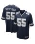 Men’s Dallas Cowboys Leighton Vander Esch Navy Team Game Jersey