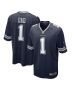 Men’s Dallas Cowboys Number 1 Dad Navy Game Jersey