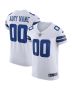 Men’s Dallas Cowboys White Vapor Elite Custom Jersey