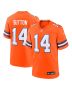 Men’s Denver Broncos Courtland Sutton Orange Mile High Collection 1977 Throwback Player Game Jersey