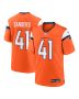 Men’s Denver Broncos Drew Sanders Orange Team Game Jersey