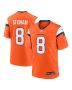 Men’s Denver Broncos Jarrett Stidham Orange Team Game Jersey