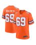 Men’s Denver Broncos Mark Schlereth Orange Mile High Collection 1977 Throwback Retired Player Game Jersey