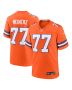 Men’s Denver Broncos Quinn Meinerz Orange Mile High Collection 1977 Throwback Player Game Jersey