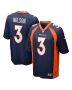 Men’s Denver Broncos Russell Wilson Navy Alternate Game Jersey