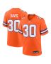 Men’s Denver Broncos Terrell Davis Orange Mile High Collection 1977 Throwback Retired Player Game Jersey