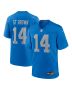 Men’s Detroit Lions Amon-Ra St. Brown Blue Alternate Game Jersey