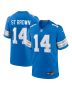 Men’s Detroit Lions Amon-Ra St. Brown Blue Game Jersey