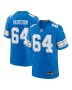 Men’s Detroit Lions Bryan Hudson Blue Game Jersey