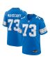 Men’s Detroit Lions Christian Mahogany Blue Team Game Jersey