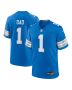 Men’s Detroit Lions Number 1 Dad Blue Game Jersey
