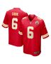 Men’s Kansas City Chiefs Bryan Cook Red Game Player Jersey