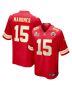 Men’s Kansas City Chiefs Patrick Mahomes Red Super Bowl LIX Game Jersey