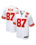 Men’s Kansas City Chiefs Travis Kelce White Player Game Jersey
