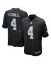 Men’s Las Vegas Raiders Aidan O’Connell Black Game Jersey