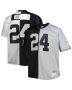 Men’s Las Vegas Raiders Charles Woodson Mitchell & Ness Black/Silver Big & Tall Split Legacy Retired Player Jersey