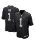 Men’s Las Vegas Raiders Number 1 Dad Black Game Jersey