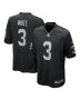 Men’s Las Vegas Raiders Zamir White Black Team Game Jersey