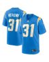 Men’s Los Angeles Chargers Nick Niemann Powder Blue Game Player Jersey